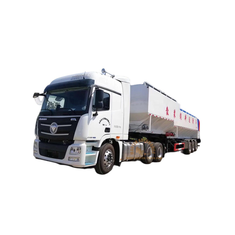 aluminum alloy 60000 liters 3 alxes bulk feed trailer