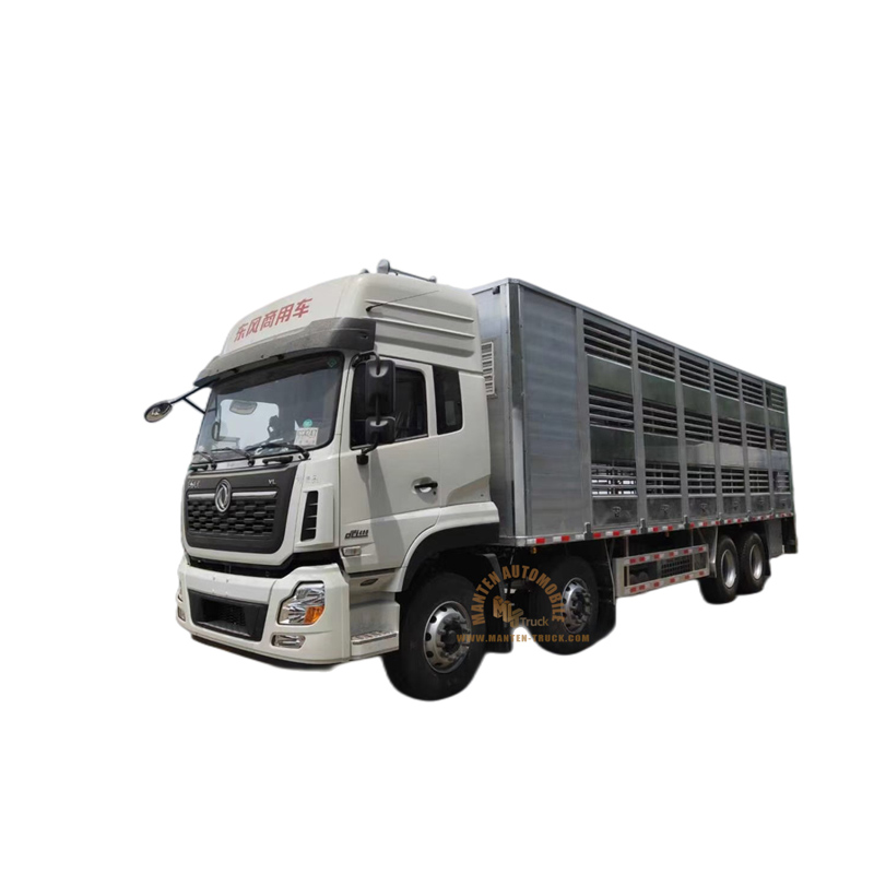 Dongfeng 8x4 25 тонн Алюминиевый сплав Грузовик для перевозки скота