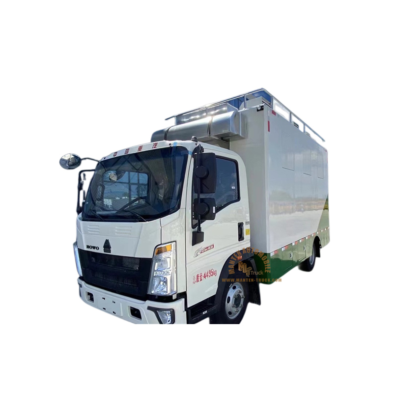 Sinotruk HOWO Дизель 4x2 Мобильный продовольственный грузовик