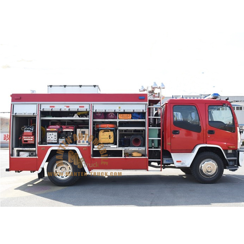 Спасательная пожарная машина с различным оборудованием