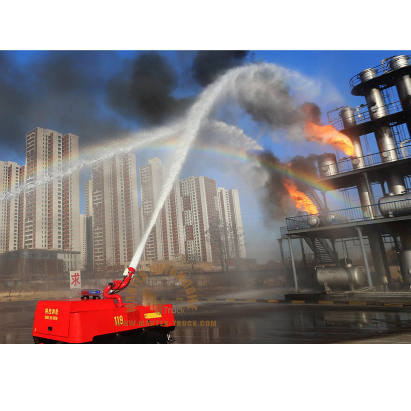 Противопожарный робот с пожаротушением на большие расстояния